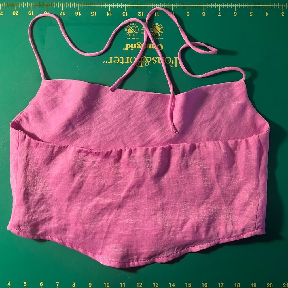 Loose Scoop Pink Tan Top - Picture 2 of 4